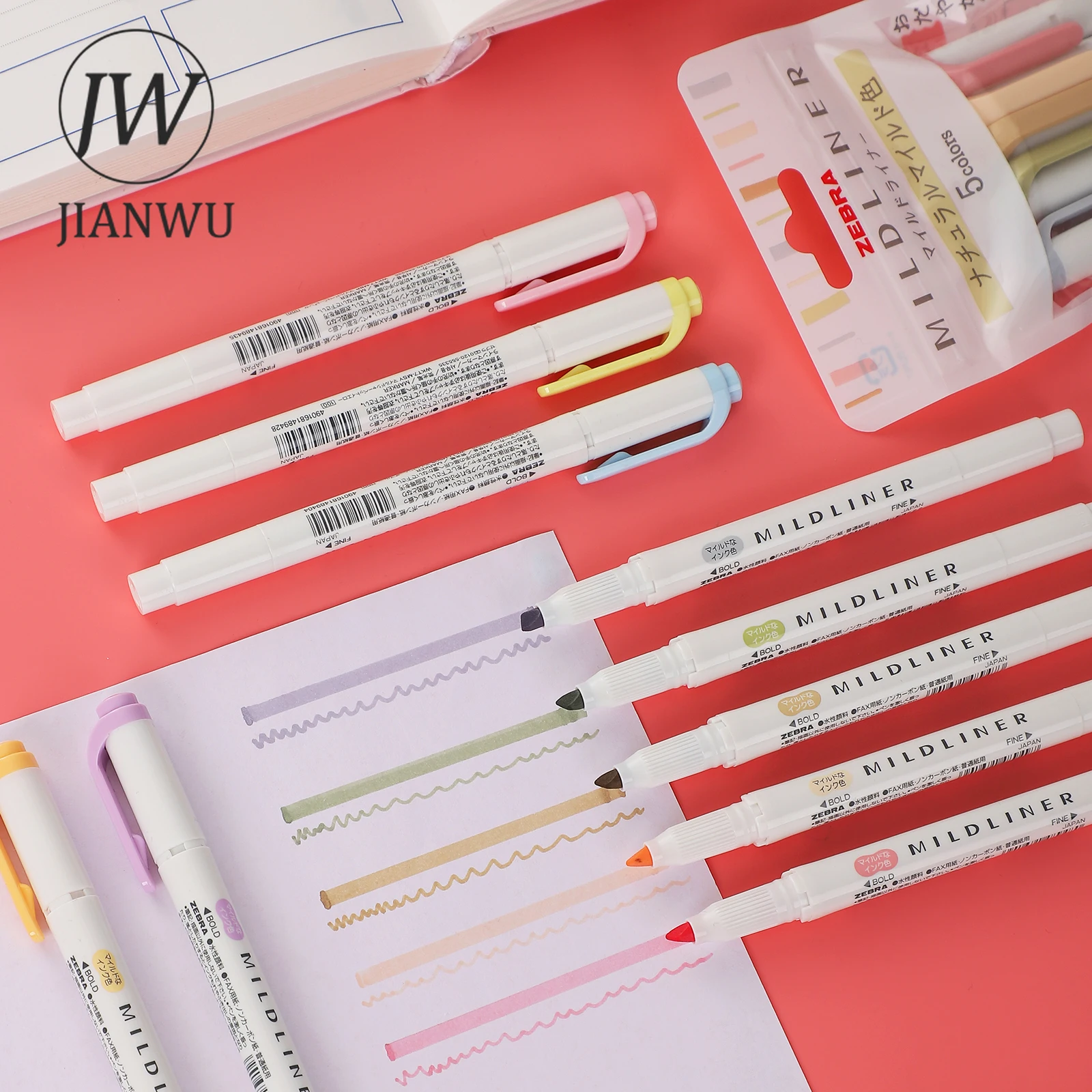 Zebra Mildliner Double-ended Highlighters Soft Student Writing Drawing Marker Pens 1 Pc highlighter marker pen art marker