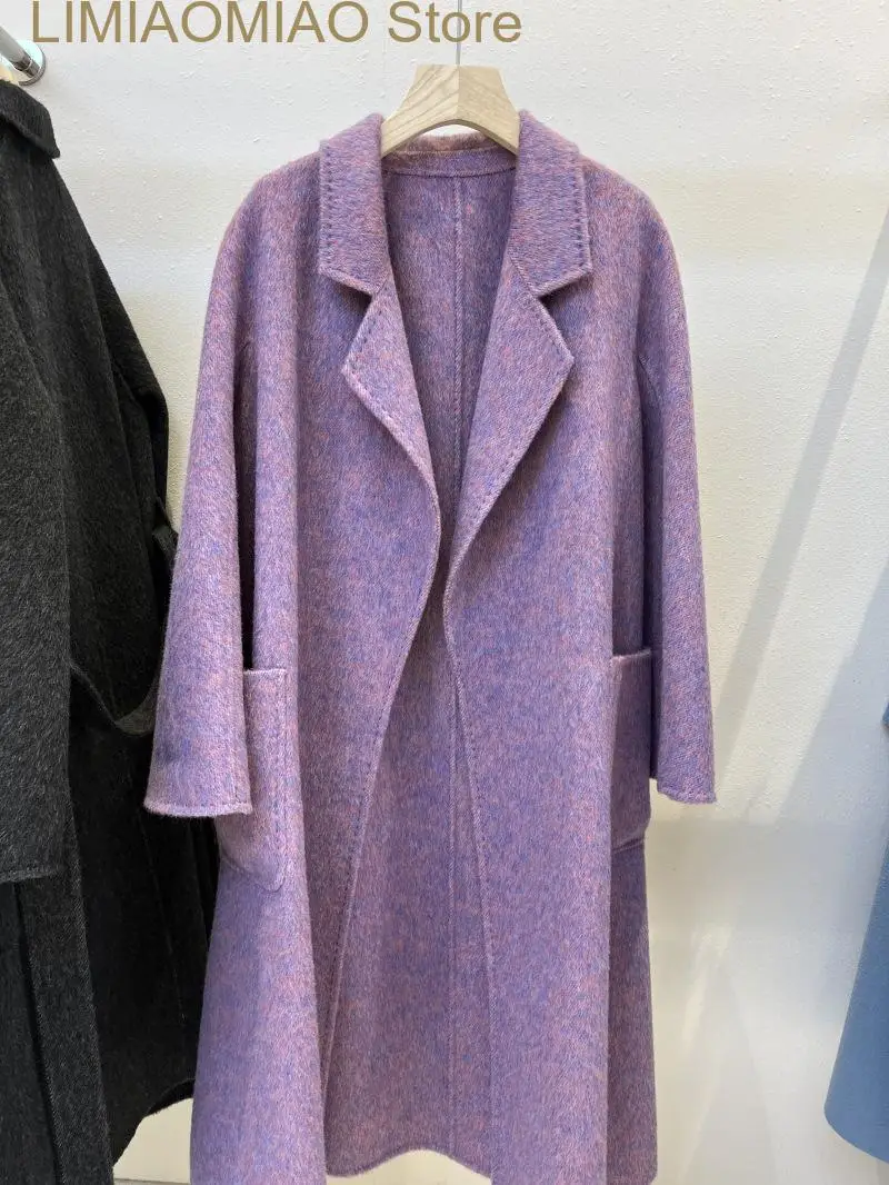 New ladies Luxury Real  Cashmere Wool Woolen trench coats  Ladies fashion natural woolen coats   Streetwear