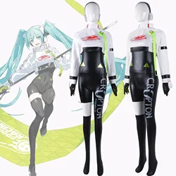 Racing MIKU Cosplay Costume GT Project Miku Race Girl Cosplay Racing Suits Miku Costume and Cosplay Wig