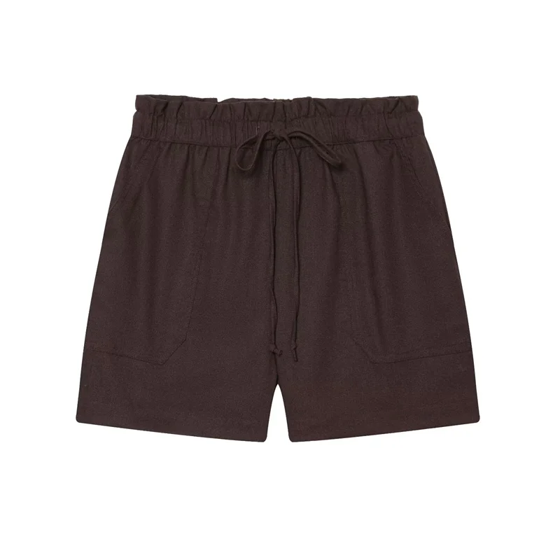 Shorts pour femmes, nouvelle collection été 2026, couleur unie, taille élastique avec cordon de serrage, shorts simples décoratifs, décontractés, mode, confortables