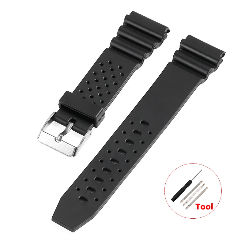 Silicone Waterproof Watch Strap Replacement - Multiple Width Options Available