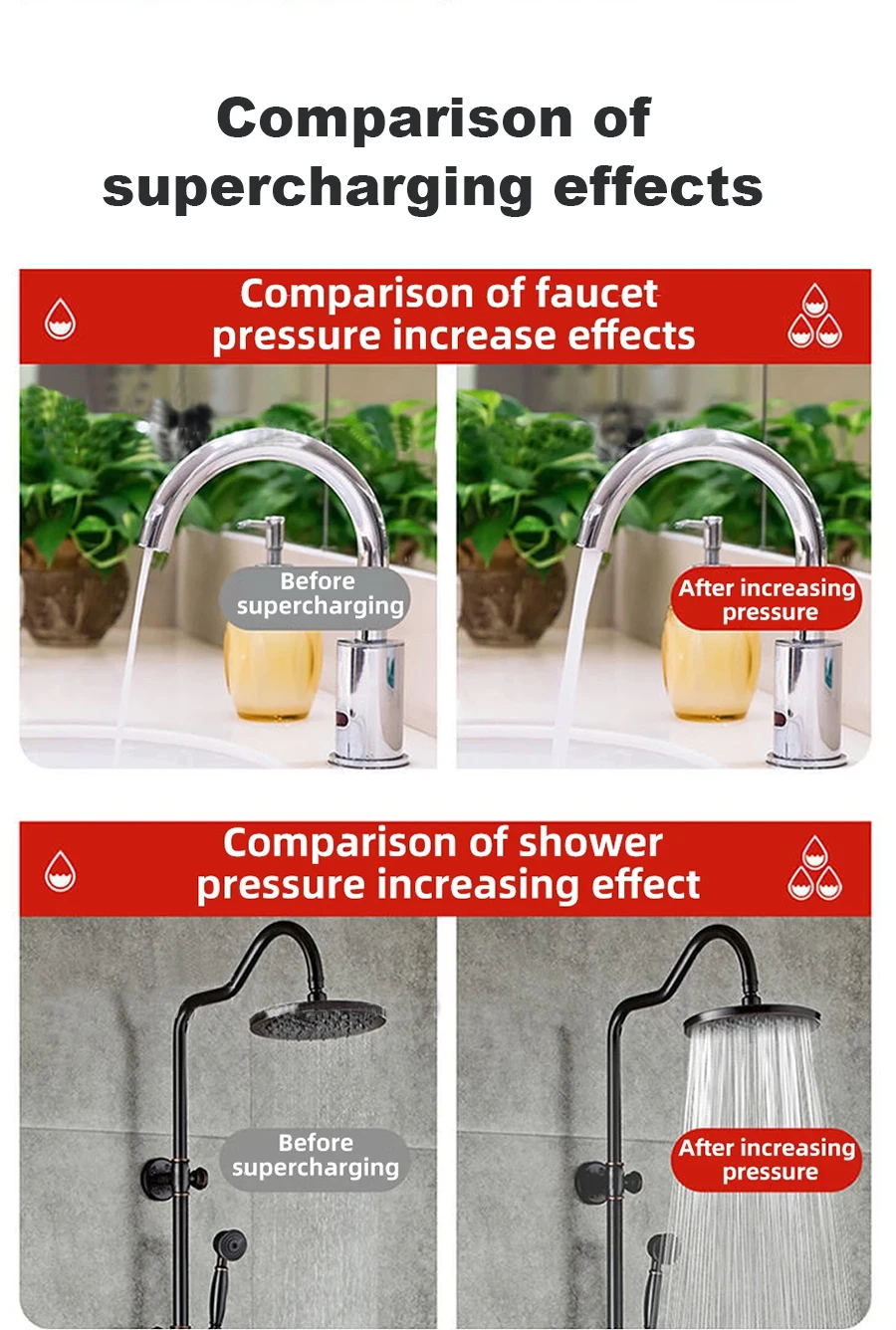 Vollautomatische Wasserdruckerhöhungspumpe, leise selbstansaugende Pumpe, 320 W, 380 W, 480 W, Warmwasserbereiter-Druckerhöhungspumpe