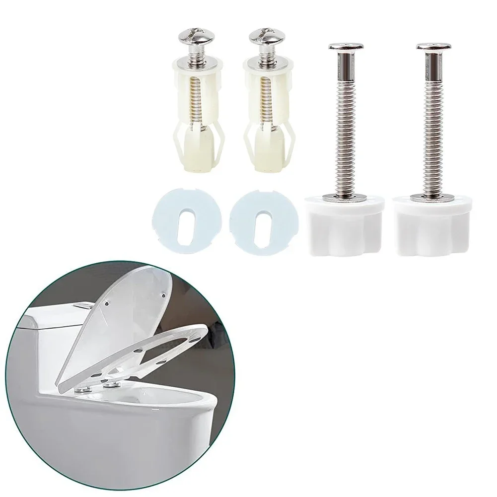 Top Fix Toilet Seat Screws Nut Cover Lid Pan Fixing WC Blind Hole Fitting Kits Universal Bathroom Accessories Replacement