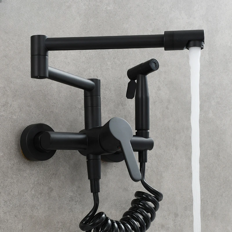 

Медный смеситель для горячей и холодной воды, кухонный смеситель, складной удлинитель, Универсальный вращающийся смеситель для балкона