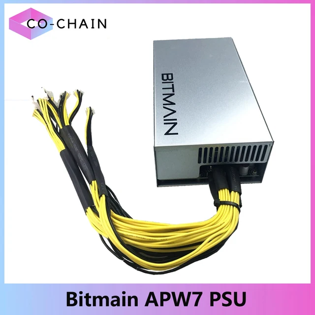 Новый серверный блок питания Bitmain APW7 PSU 1800 Вт 110 В 220 В для майнинга ASIC Antminer S9 S9i S9J S9K L3 plus z11j Antminer Z15 1
