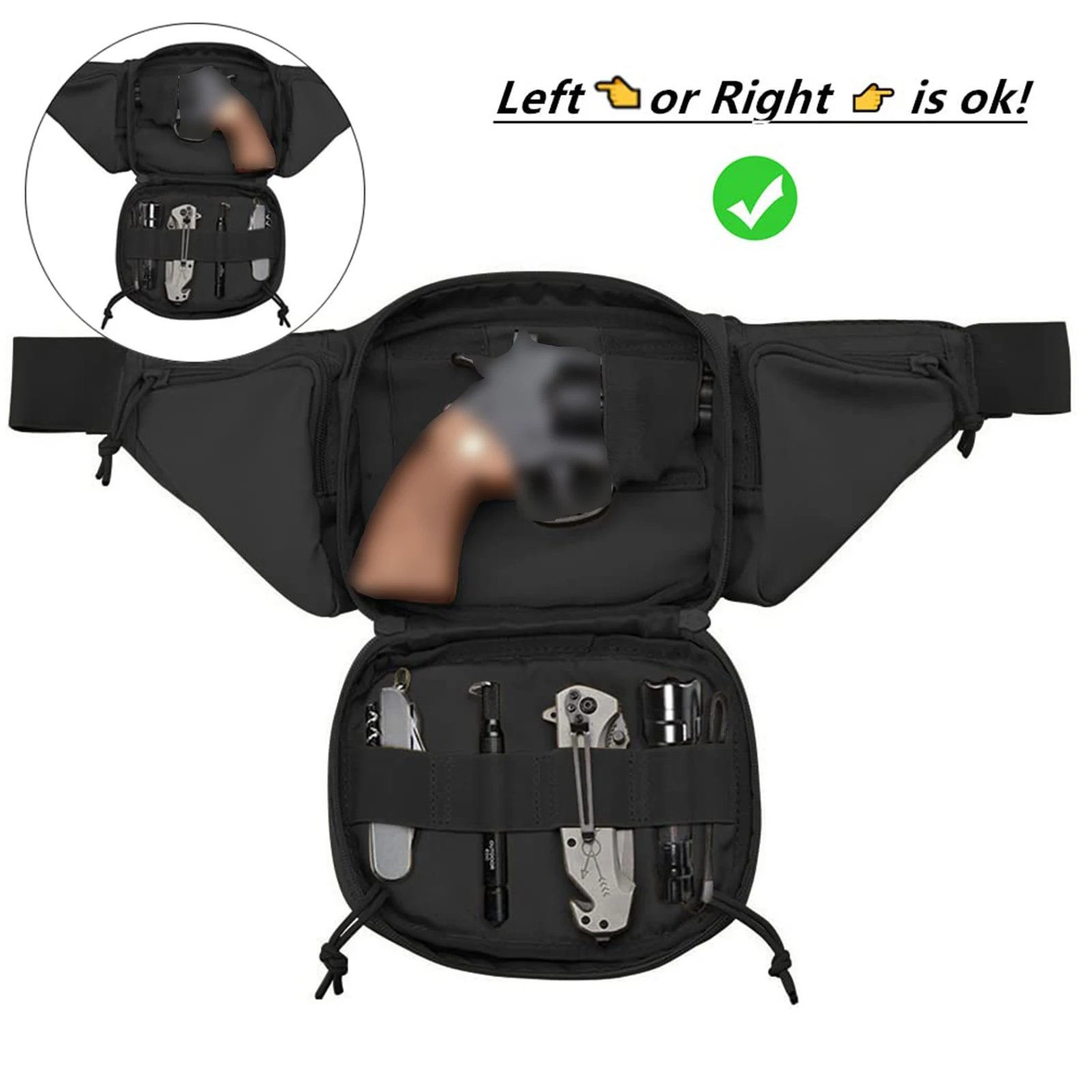 Waterproof Nylon Tactical Fanny Pack for Men and Women