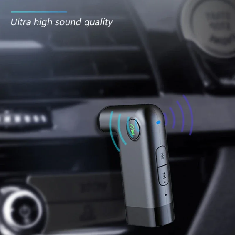 

Mini AUX Audio Adapter Wireless Bluetooth 5.0 Receiver Car Bluetooth Adapter High Sound Quality Hands-free Call Music Playback