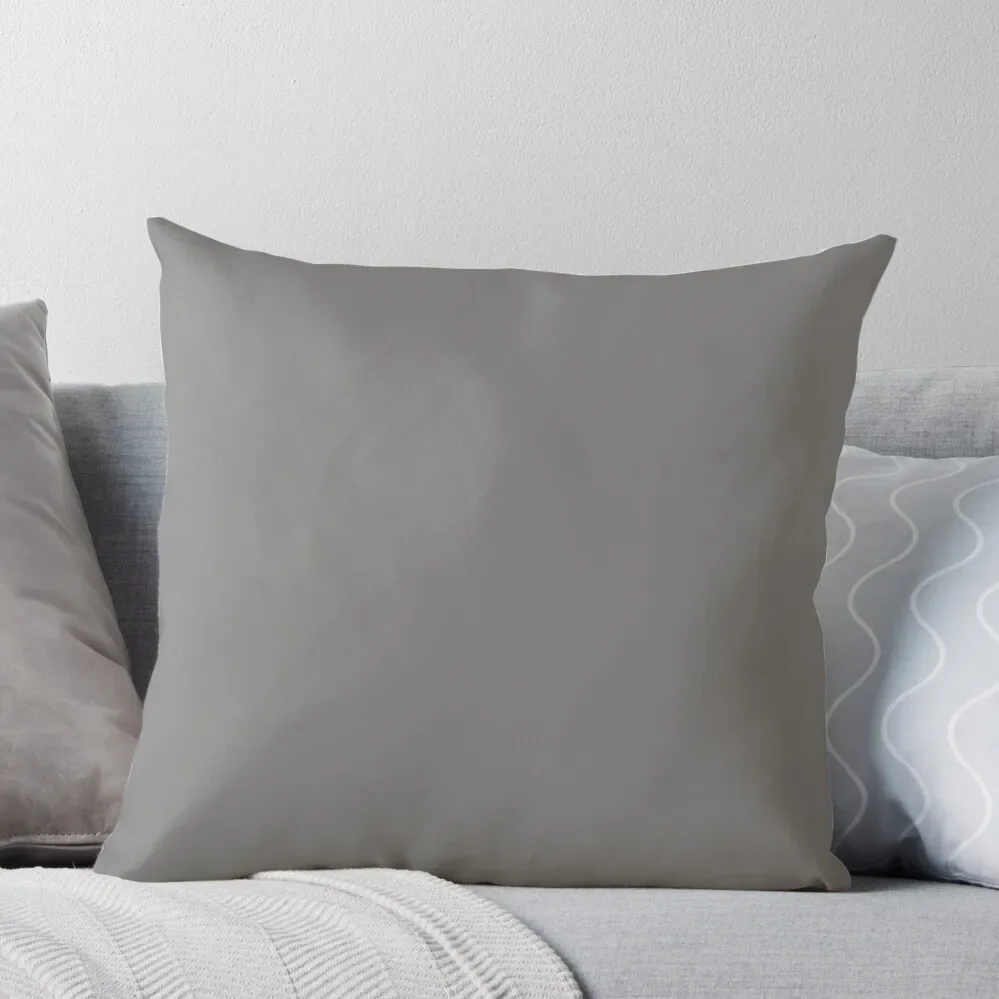 

PLAIN SOLID GREY - PLAIN GREY - GRAY - OVER 100 SHADES OF GREY AND SILVERS ON OZCUSHIONS Throw Pillow Anime