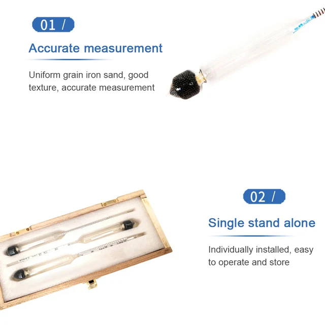 Accurate alcohol measurement: Vinometer & alcohol meter set.