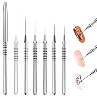 5/7/9/11/20/25mm Nail Art Liner Brushes 6 Size Painting Nail Art Brush Dotting Drawing Tool Long Lines Thin Details Manicure Pen