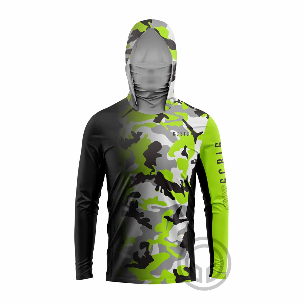 

Толстовка мужская быстросохнущая с длинным рукавом, свитшот, дышащая одежда для рыбалки, УФ-защита, Спортивная маска для лица, летняя одежда