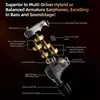 KZ Decet Wired Headphones In Ear HiFi 10-Driver Array Dynamic Monitor Earphones 4-gear Electronic Tuning Switch Earbuds Custom 3