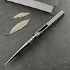 Camping Outdoor Survival Strider Enterer Titanium Alloy Wave Handle Folding Knife TC4 Titanium Alloy Handle EDC 4