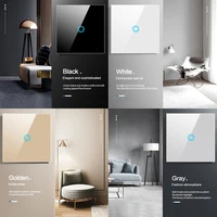 AXUS EU Touch Switch AC100-240V Led backlight Panel Tempered Crystal Glass wall Light sensory Switches 1/2/3 Gang Interruttore - Image 2