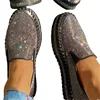 Ladies Flat Sequined Sneakers Casual Women's Mesh Lace-up Fine Diamond Sequins Thick-soled Comfortable  Vulcanized Shoes 2