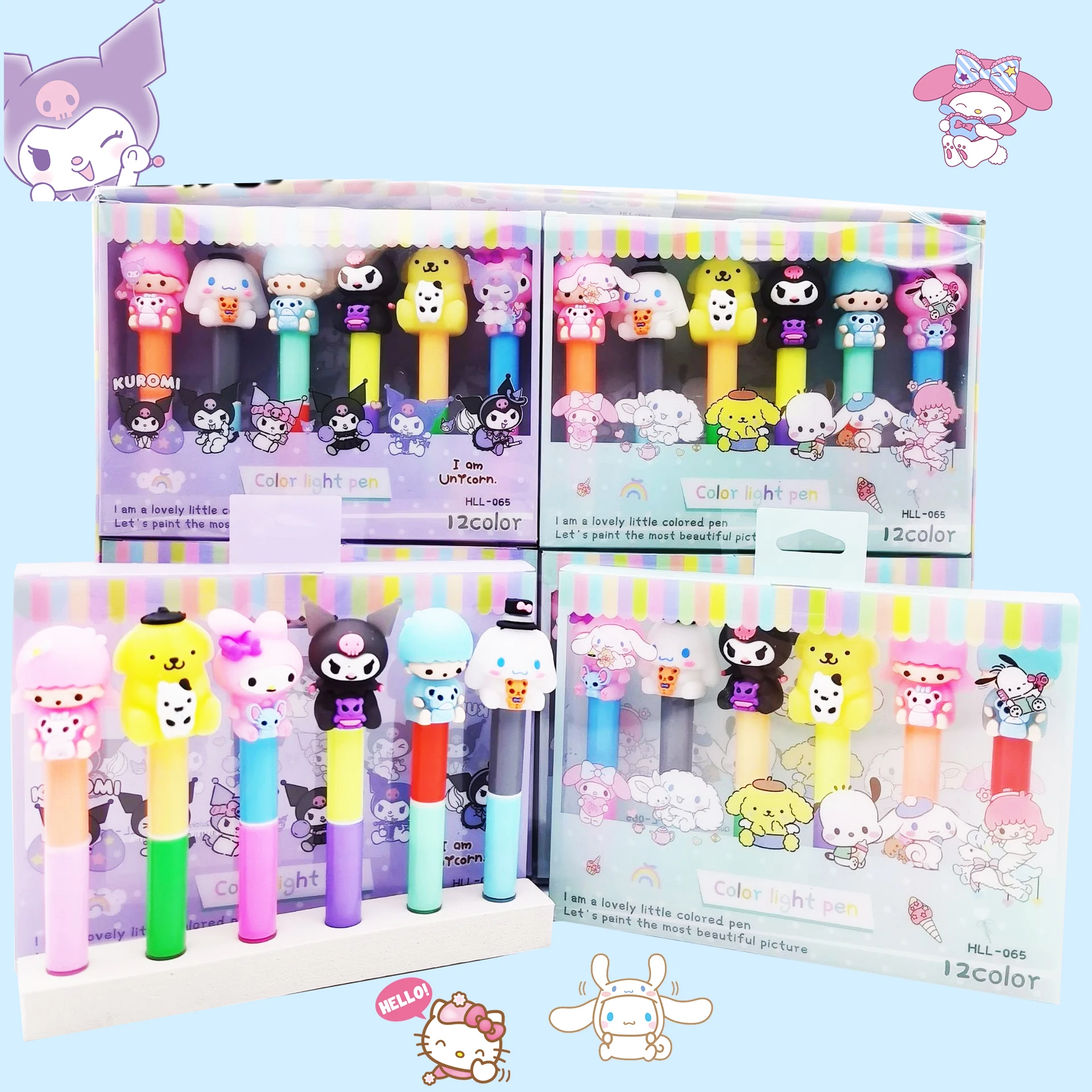 

Флуоресцентная лампа Sanrio, дневная фотография, аниме, моя мелодия, Kuromi, Hello Kitty, милые детские подарки для девочек, 12 цветов