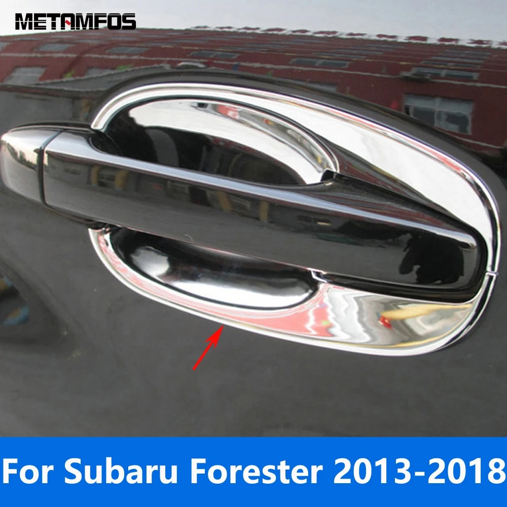 

Хромированная боковая дверная ручка для Subaru Forester 2013, 2014, 2016, 2015, 2017, 2018, крышка чаши, защитная крышка, аксессуары для стайлинга автомобиля