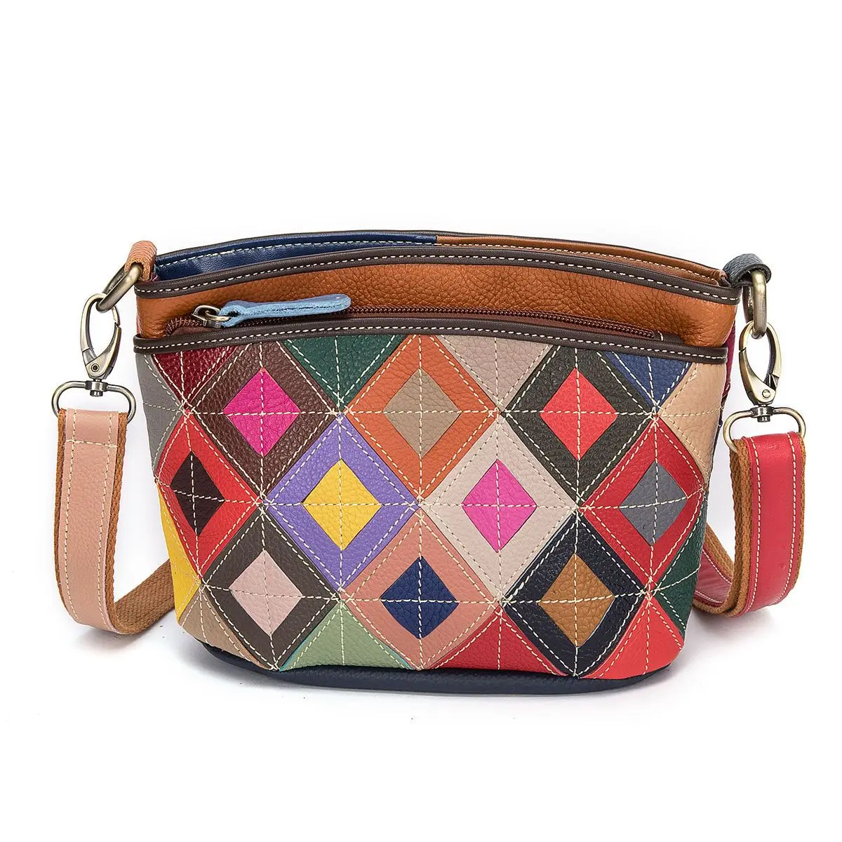 

Genuine Real Leather Luxury Brand Ladies Flower Fashion Small Purse Handbag Shoulder Bag Women Designer Female Tote Crossbody Ba