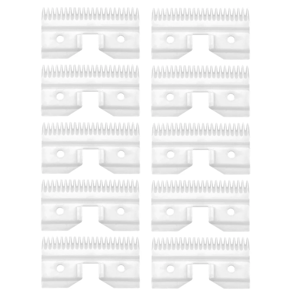 Andis, Oster A5 및 Walh KM 시리즈와 호환되는 10Pcs 22 치아 세라믹 거친 애완 동물 교체 블레이드 커터