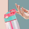 Kids Water Sippy Cup Creative Cartoon Baby Feeding Cups with Straws Leakproof Water Bottles Outdoor Portable Children's Cups 4
