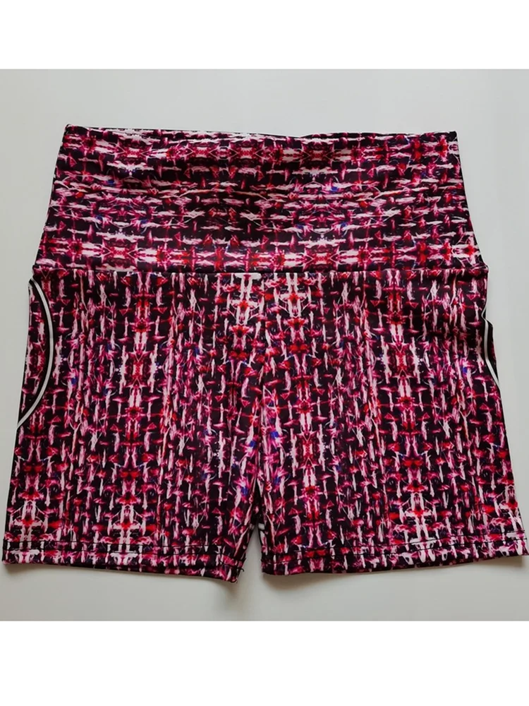 New Gym Sports Tight Sexy Fitness Summer Shorts for Women Running High Waist Yoga Digital Print Push Up Female Spandex