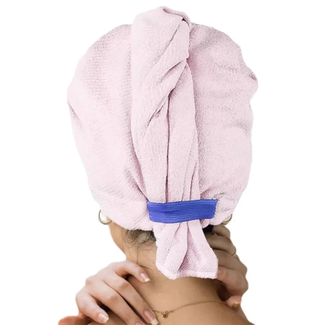 Thickened Fleece One-Sided Women's Hair Drying Cap Ultra-Fast Water Absorption Bath Cap Antibacterial No Blow-Drying Required