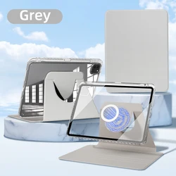 Magnetic Charging Auto Wake - Up Tablet Case Cover for Mi Pad 7 Pro 11.2 (Gray)