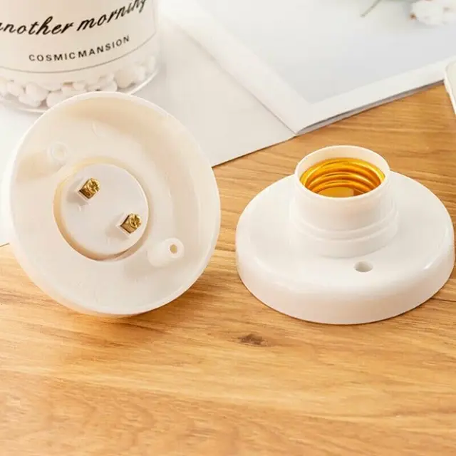 E27 Screw Cap Socket White Ceiling Light Lamp Bulb Fixing Base Stand Light Bulb Holder Lamp Socket For Home 6a 4
