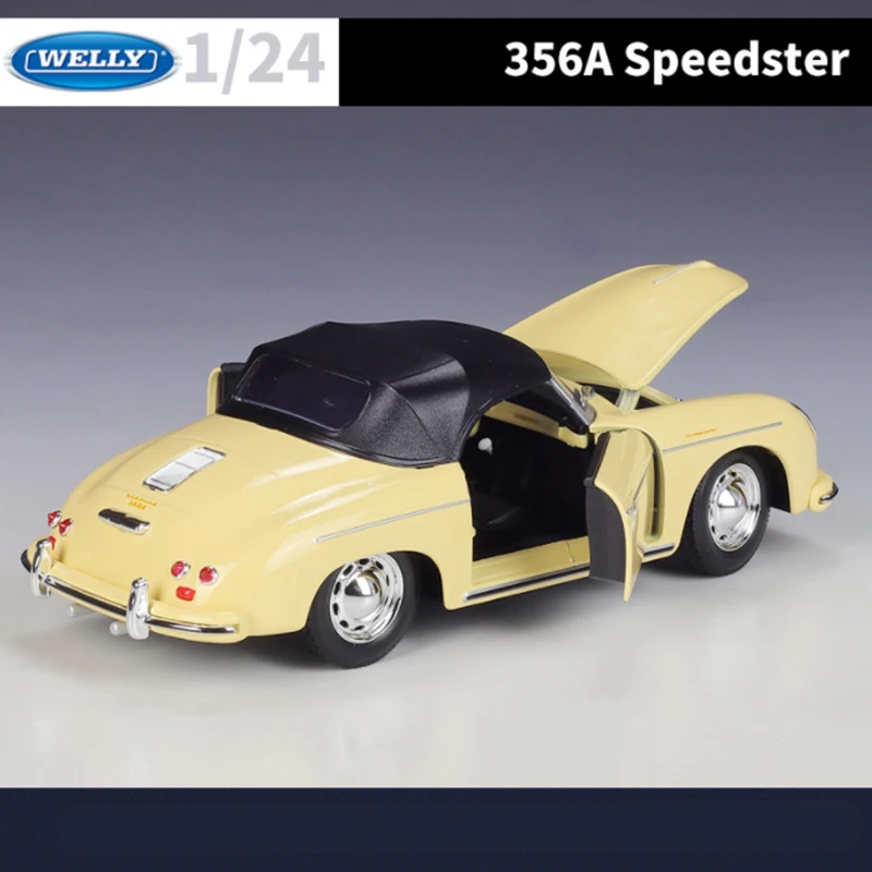 値下 UNION MODEL 1/24 ポルシェ 356A スピードスター ミニカー 1/24 ポルシェ 356A スピードスター 黒色（幌トップ付