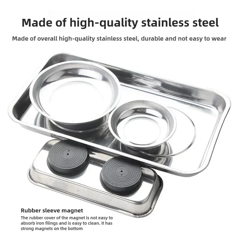 Square Magnetic Bowl Tray for Easy Access