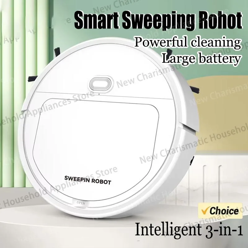 2026 New 3in 1 Smart Sweeping Robot Vacuum Cleaner 4000Pa Strong Suction ForBedroom Living Room Hard Floors Pet Hair Carpets 1