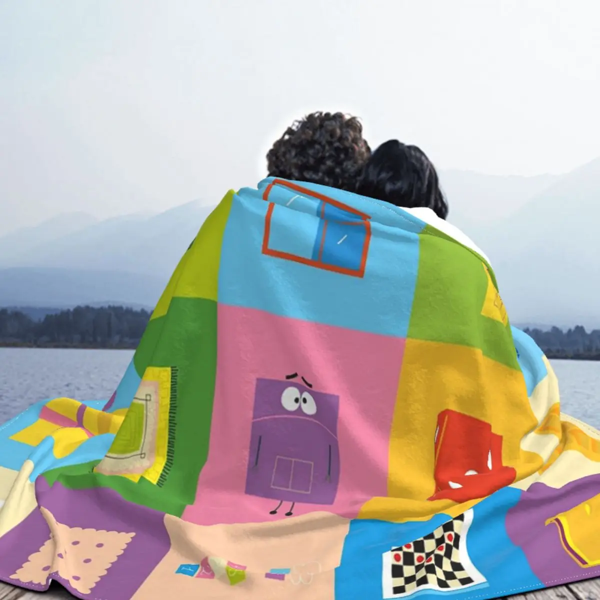 Ask The StoryBots Cartoon Plaid Blankets Sofa Cover Flannel Summer Anime Super Soft Throw Blankets for Home Office Bedspread