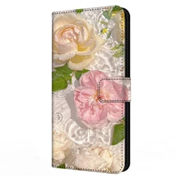 Floral Leather Flip Wallet Phone Case with Stand and Card Holder - Redmi Note 8 (1)