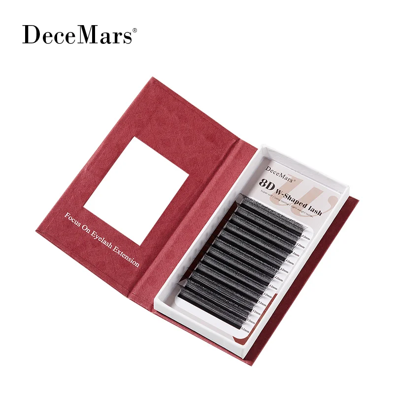 DeceMars – extensions de cils en forme 8d-w, 12 lignes/plateau