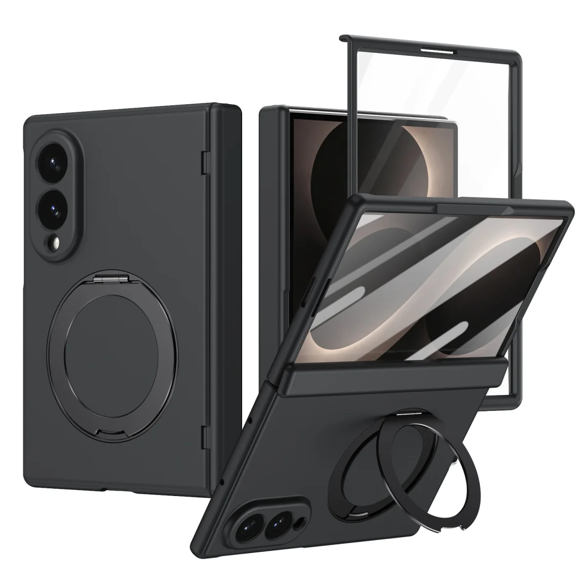 Magnetic Hinge Protection Phone Case with 360° Rotation Stand