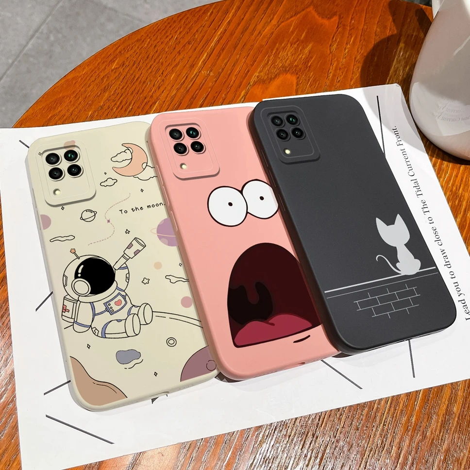 Lovely Astronaut Smooth Liquid Back Cover Case for Huawei P40 Lite Series