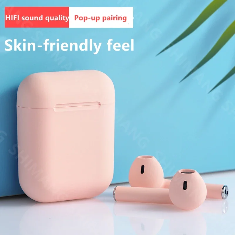 Original i12 TWS Wireless Headphones Bluetooth Earphones Stereo Headset  Mini Earbuds with Microphones for iPhone Android Phones - AliExpress