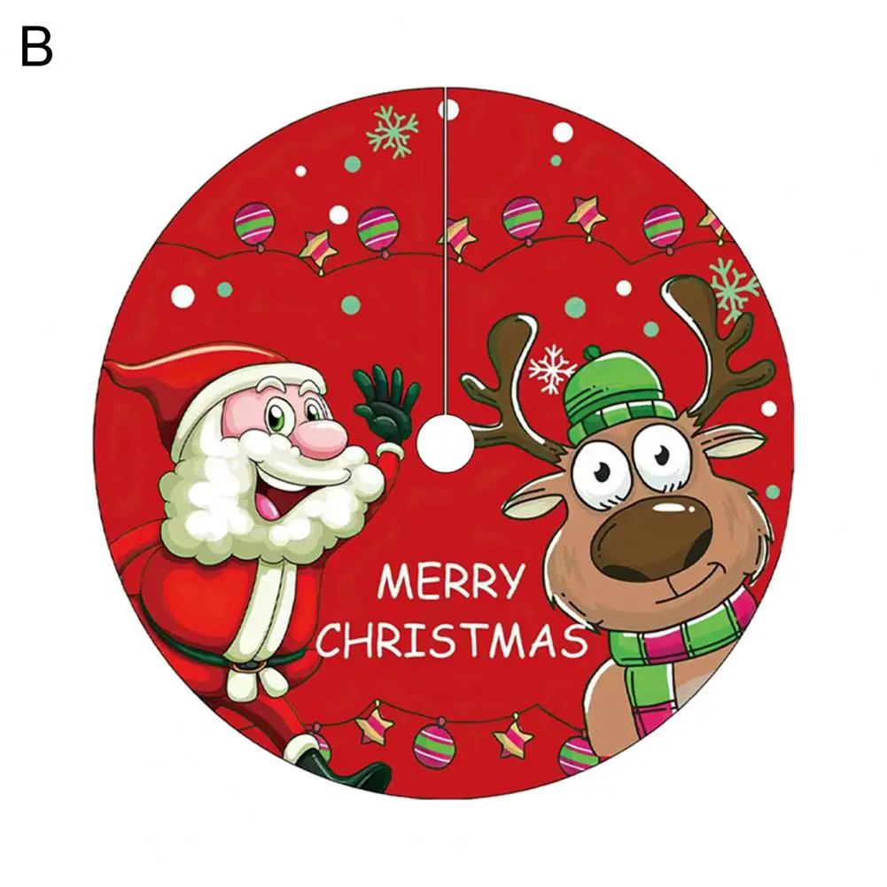 

Christmas Decoration Christmas Tree Skirt Cartoon Santa Claus Snowman Elk Xmas Tree Skirt Festive Decorative Props for Merry