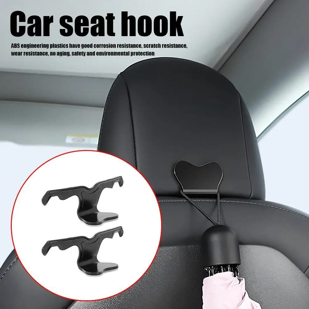 Headrest Organizer Hanger Holder Headrest Hidden Hook Organizer Car Seat Back Hook Interior Accessories for Tesla Model 3/Y/X/S