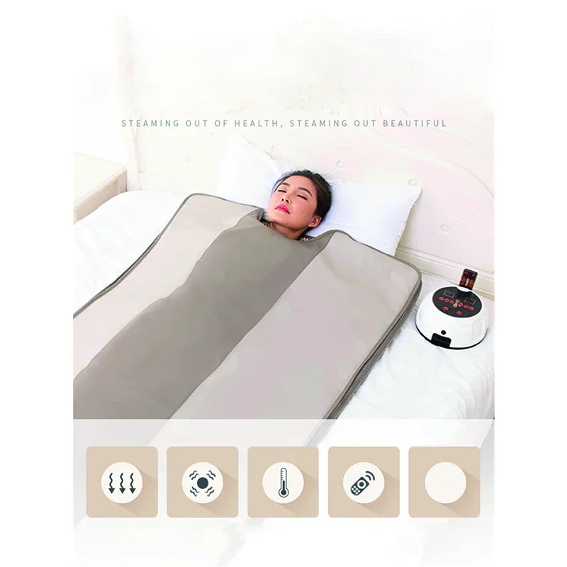 Description Picture 2 of itemHousehold Far Infrared Hyperthermia Massage Steaming Sauna Blanket Space Steam Blanket For Beauty Skin Cleaning