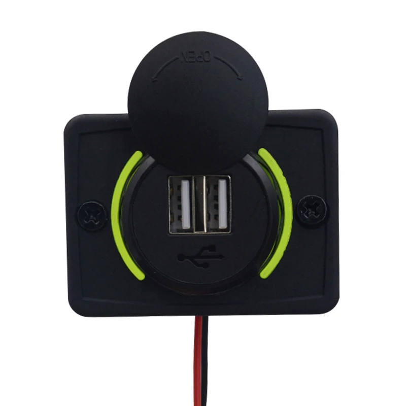 Double Prise USB Allume-cigare 3.1A - 12-24V, Sécurité 6 Protections, Avec Capuchon Rabattable - Pour Voiture, Camping-car, Camion, Bateau, Moto - Puissance 15.5W