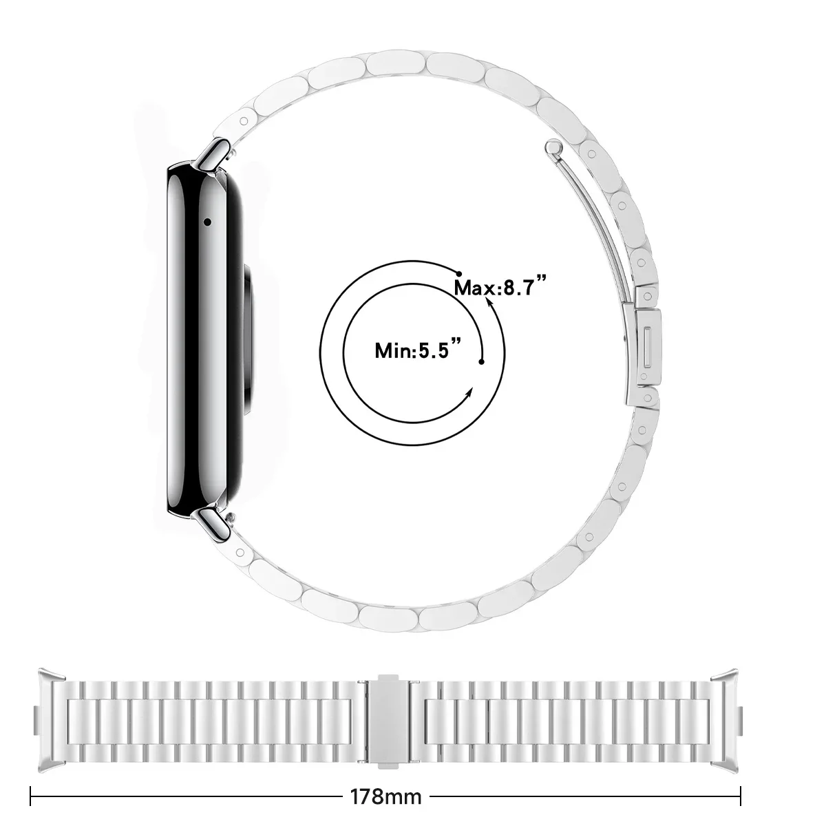 Luxury Stainless Steel Replacement Strap - Premium Metal Band
