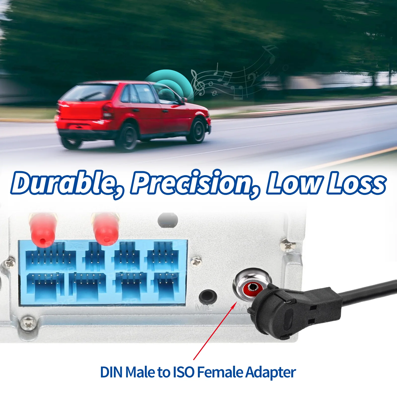 ISO Female to Din 41585 Male Replacement Aerial Ariel Arial Antenna Adaptor Car Radio Stereo Tuner Adapter Superbat scart splitter adapter