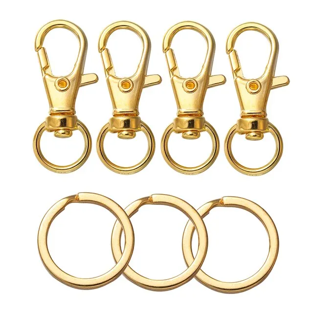 Lot De 200 Mousquetons De 16 Mm - En Métal - Pour Sac à Main - Bijoux Platine - Or KC