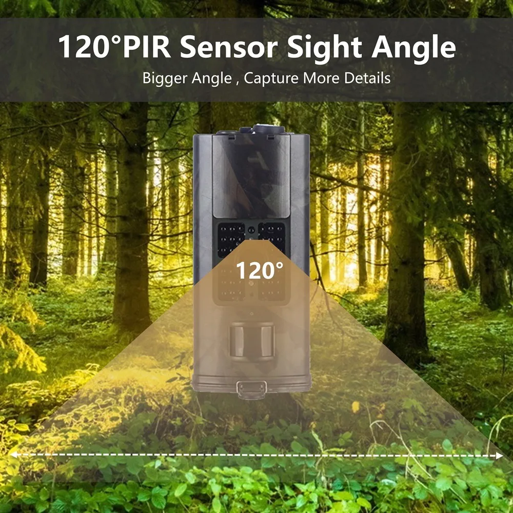 Outdoor 16MP HD 1080P Hunting Trail Camera Night Vision IP56 Waterproof 0.5s Trigger Time Photo Trap Game Wildlife Camera