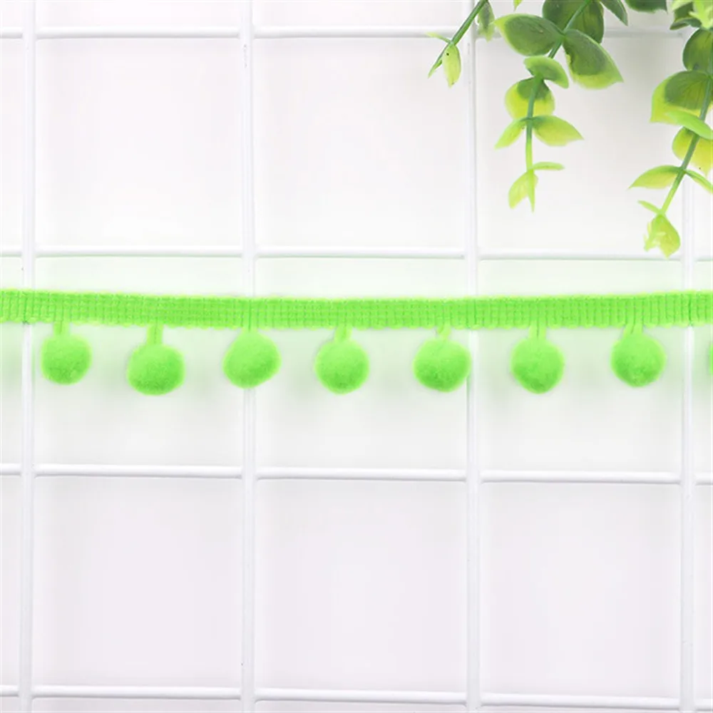 1~15 Yards Pom Pom Lace Trim Width 21mm with 11mm Pompom Ball Fringe Ribbon For Sewing Kintted Fabric Handmade Craft Accessories lace ribbon lace sewing accessories lace sewing supplies lace accessories lace garment accessories clothing craft accessories pom pom trim