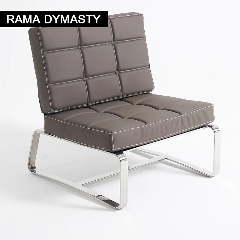 

Modern Simple Leisure Chair Can Be Movable Sitting Package Full Simulation Leather Italian Minimalist Household Backrest Single