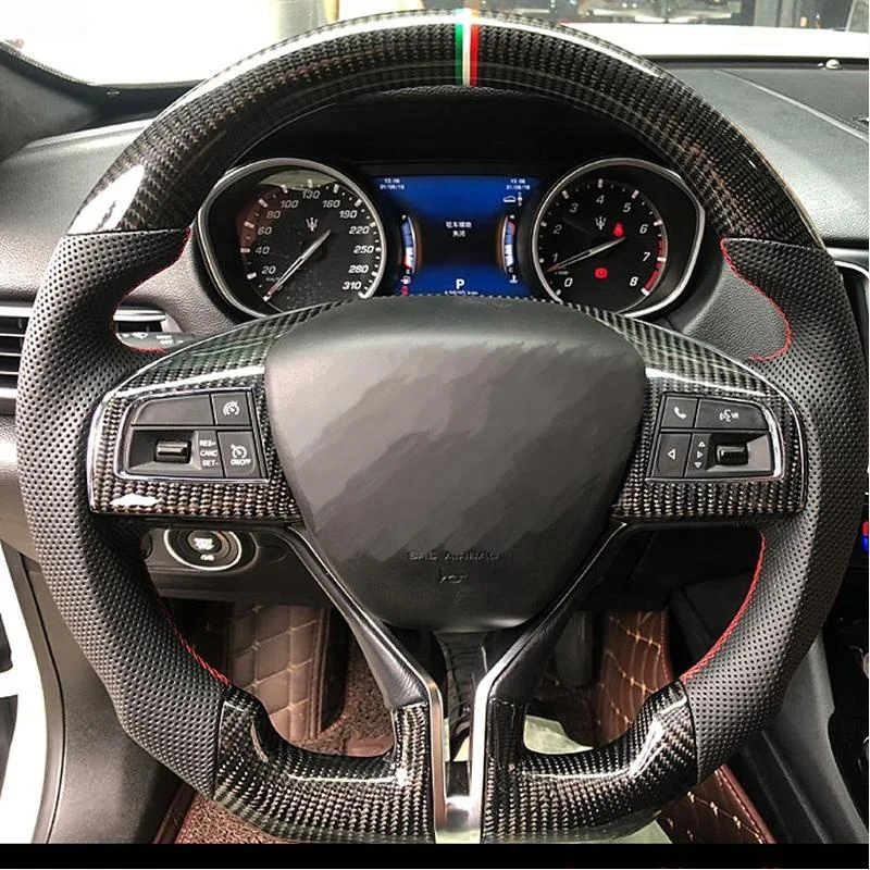 

For Maserati Gran Turismo 4.2 4.7 Ghibli Quattroporte Custom Alcantar carbon fiber steering wheel racing convertible