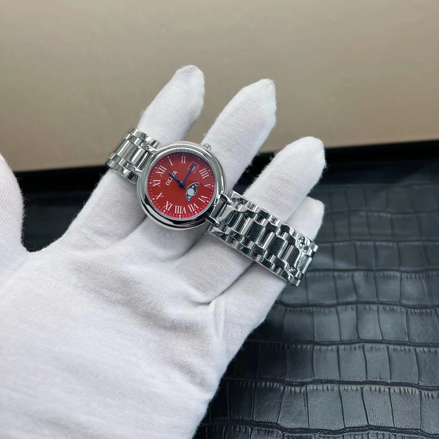 Fall New Star Moon Phase Ladies Watch Steel Band Waterproof Exquisite Women's Quartz Wristwatchzegarek Damski Reloj de señoras