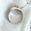 Natural Yellow Citrine Men Ring 925 Silver 7.5mm Lucky Gemstone 6-prong November Birthstone Birthday Gift R515GCN 5